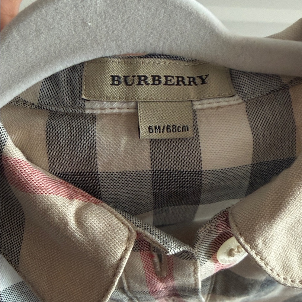 Burberry baby Plaid Button Down Shirt with Ruffle - Picture 4 of 4